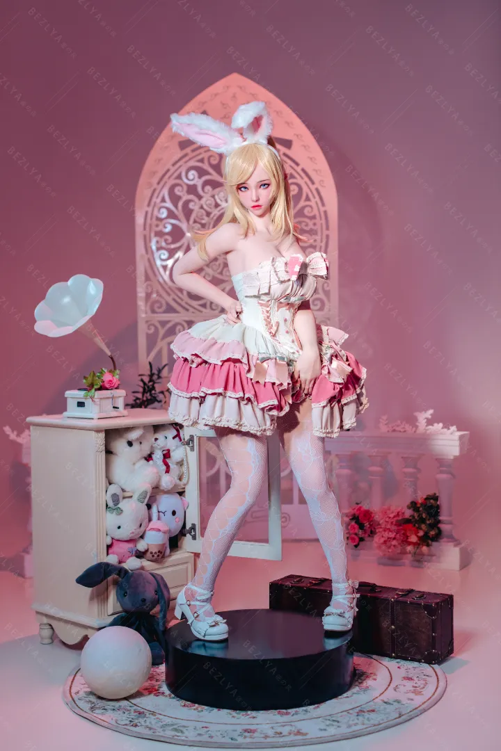155cm (5ft1) E CUP Lightweight Silicone Sex Doll, Movable Jaw Head Calla